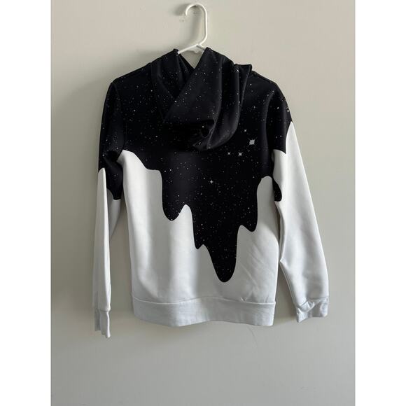 Pizoff Men’s Streetware Hoodie Space and Paint Pour Size Small - Picture 3 of 4